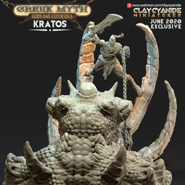3D Printed Clay Cyanide Kratos Greek Myth Gods and Goddesses Ragnarok D&D (Online Only)