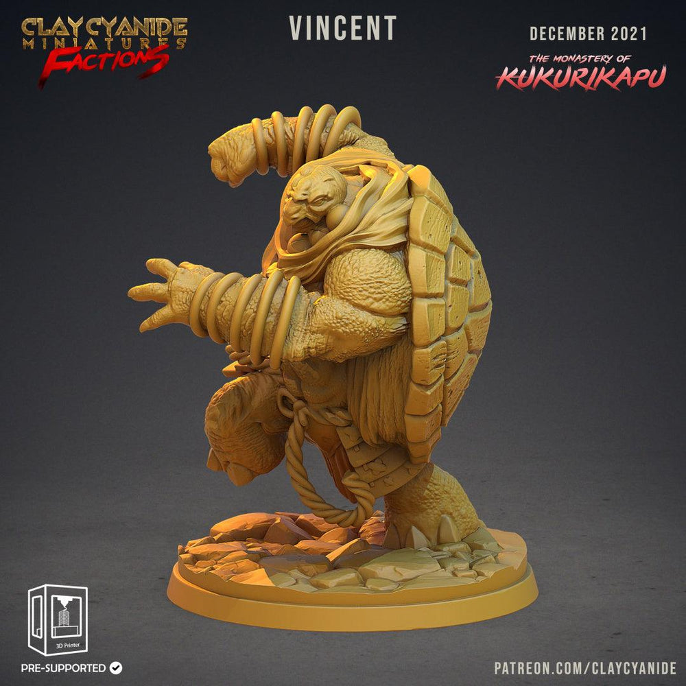 3D Printed Clay Cyanide Kukurikapu Monastery of Turtle-folk Factions Ragnarok D&D (Online Only)