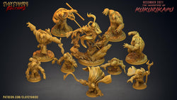 3D Printed Clay Cyanide Kukurikapu Monastery of Turtle-folk Factions Ragnarok D&D (Online Only)