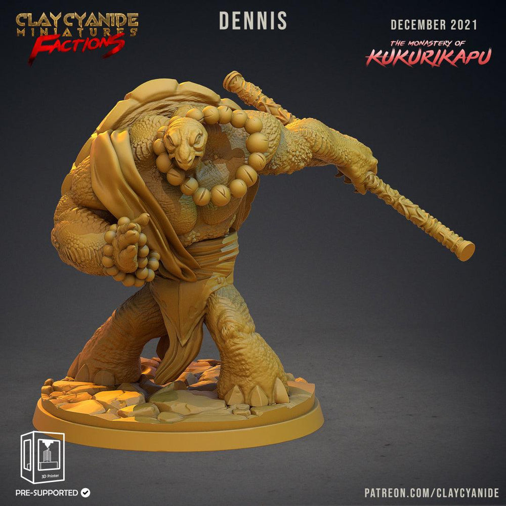 3D Printed Clay Cyanide Kukurikapu Monastery of Turtle-folk Factions Ragnarok D&D (Online Only)