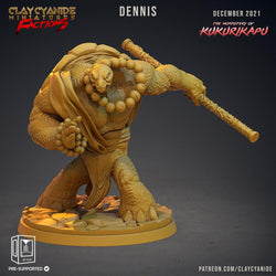 3D Printed Clay Cyanide Kukurikapu Monastery of Turtle-folk Factions Ragnarok D&D (Online Only)