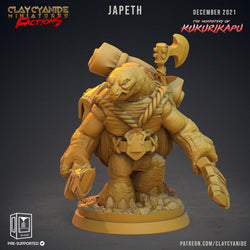 3D Printed Clay Cyanide Kukurikapu Monastery of Turtle-folk Factions Ragnarok D&D (Online Only)