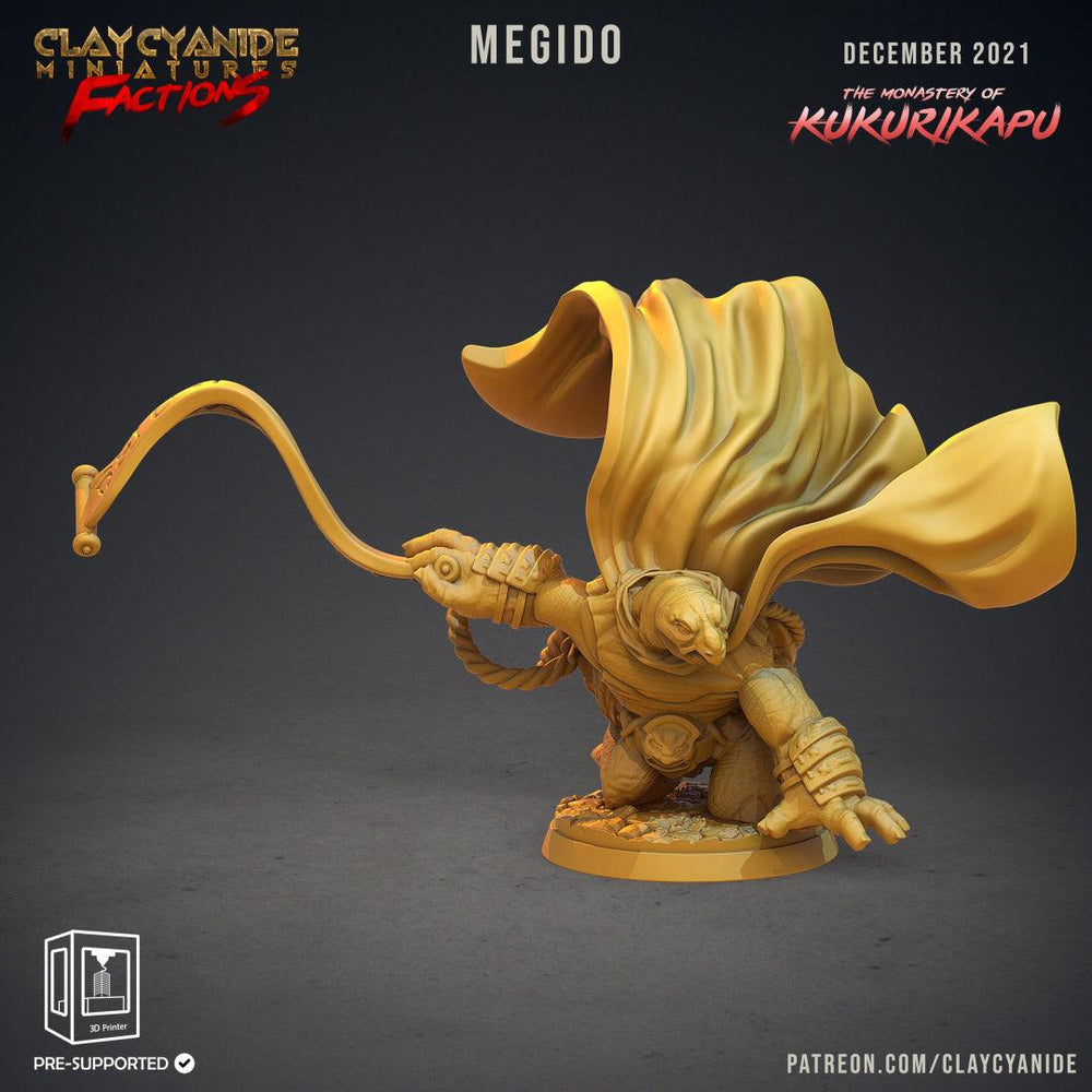 3D Printed Clay Cyanide Kukurikapu Monastery of Turtle-folk Factions Ragnarok D&D (Online Only)