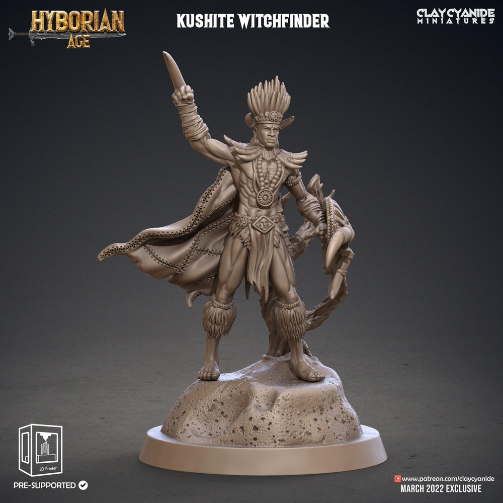 3D Printed Clay Cyanide Kushite Witch Finders Set Hyborian Age 28mm-32mm Ragnarok D&D (Online Only)