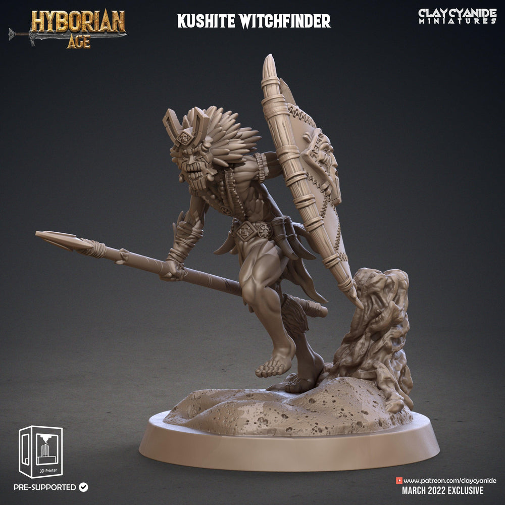 3D Printed Clay Cyanide Kushite Witch Finders Set Hyborian Age 28mm-32mm Ragnarok D&D (Online Only)