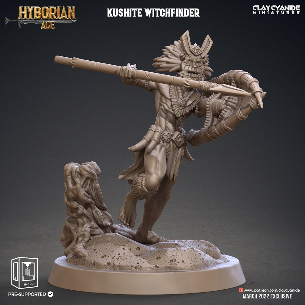 3D Printed Clay Cyanide Kushite Witch Finders Set Hyborian Age 28mm-32mm Ragnarok D&D (Online Only)