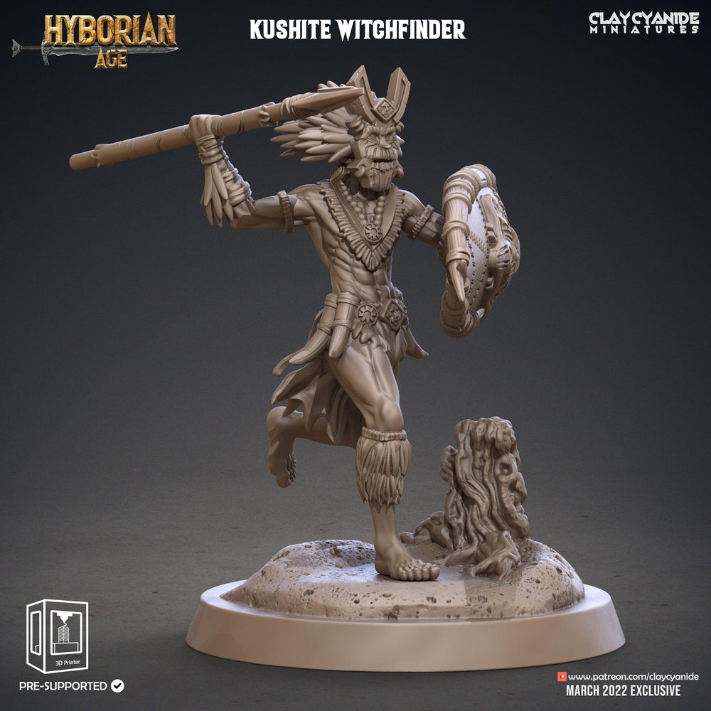 3D Printed Clay Cyanide Kushite Witch Finders Set Hyborian Age 28mm-32mm Ragnarok D&D (Online Only)