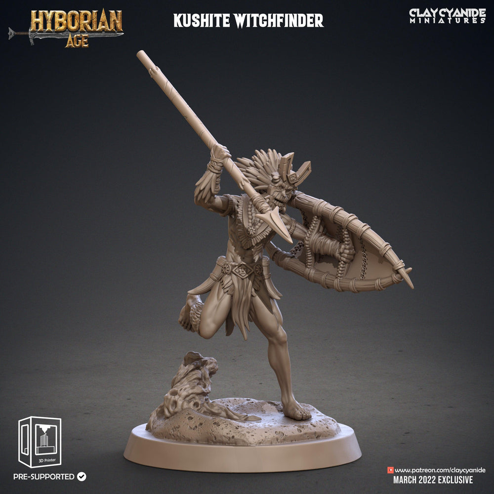 3D Printed Clay Cyanide Kushite Witch Finders Set Hyborian Age 28mm-32mm Ragnarok D&D (Online Only)