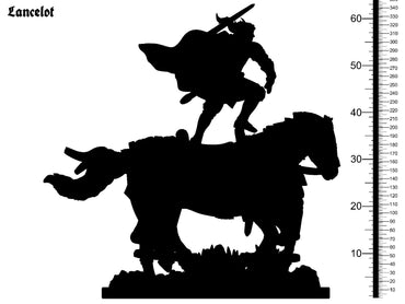 3D Printed Clay Cyanide Lancelot Riding The Legend of King Arthur Ragnarok D&D (Online Only)