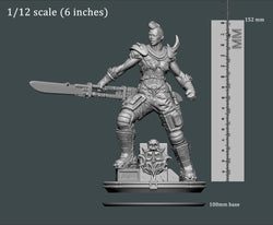 3D Printed Clay Cyanide Large Figure Lady Apokalypse Ragnarok D&D (Online Only)