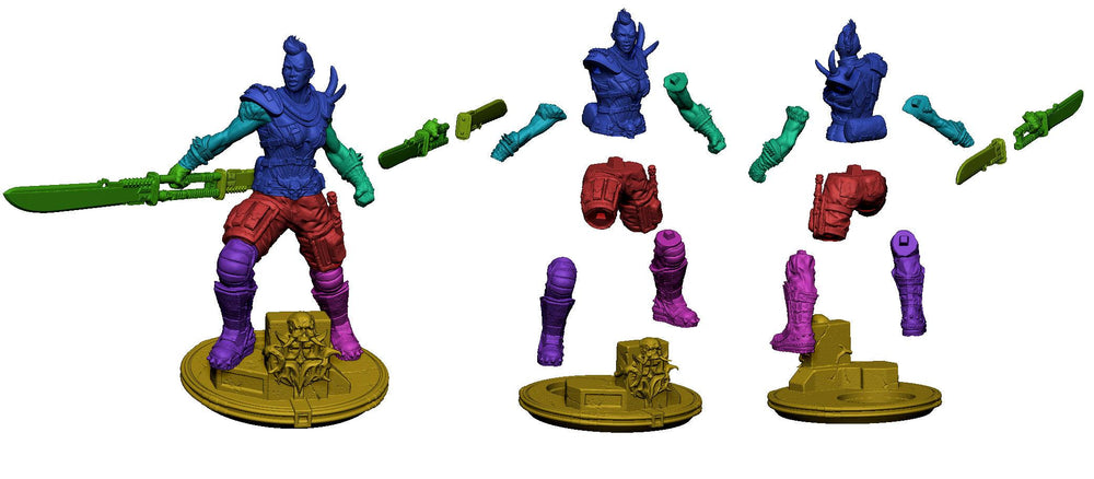 3D Printed Clay Cyanide Large Figure Lady Apokalypse Ragnarok D&D (Online Only)