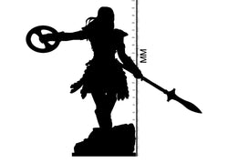 3D Printed Clay Cyanide Large Figure Sheena, Warrior Queen Ragnarok D&D (Online Only)