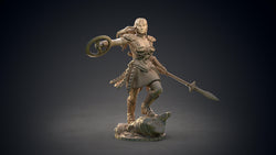 3D Printed Clay Cyanide Large Figure Sheena, Warrior Queen Ragnarok D&D (Online Only)