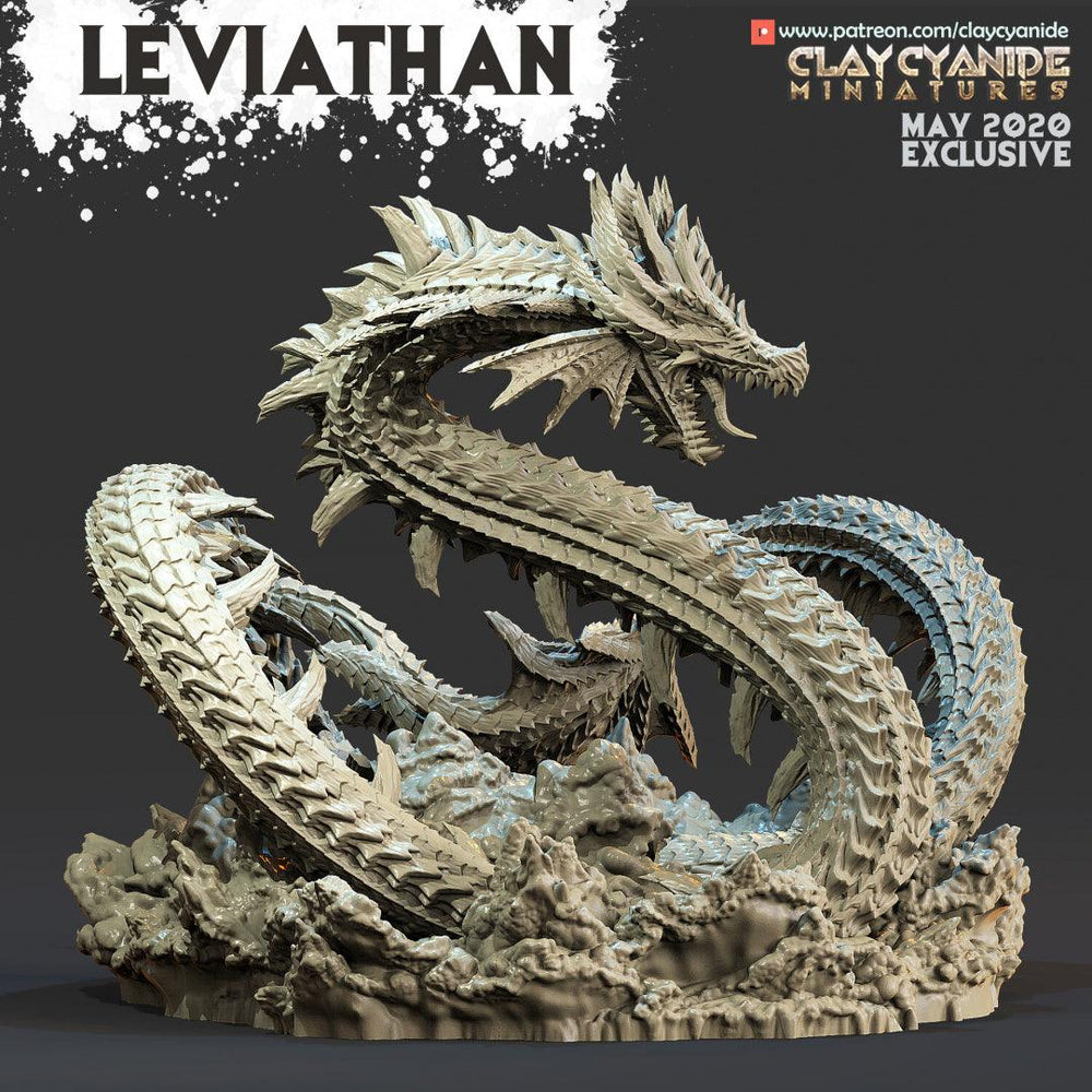 3D Printed Clay Cyanide Leviathan Sea Dragon Angels VS Demons Ragnarok D&D (Online Only)