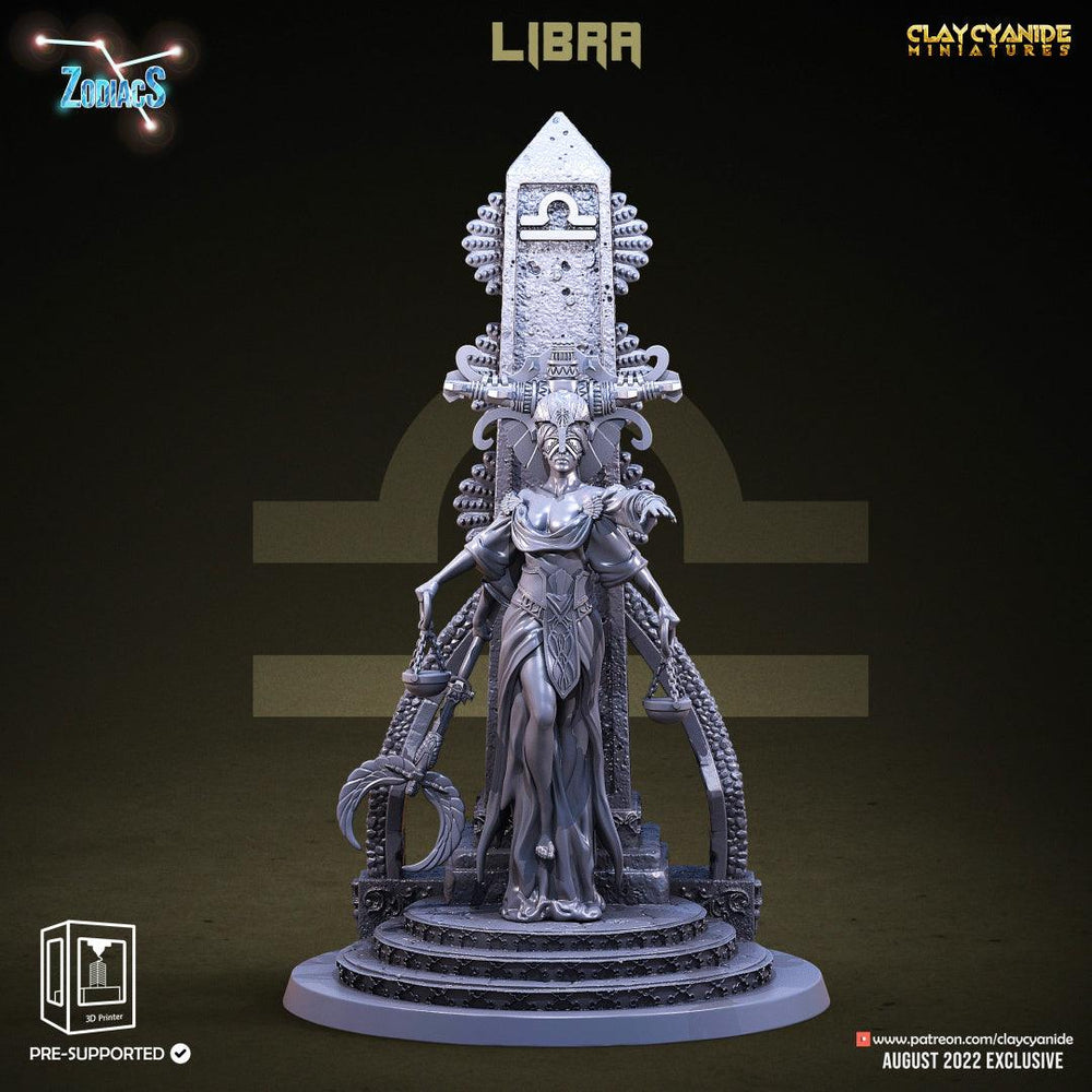 3D Printed Clay Cyanide Libra Zodics 28mm-32mm Ragnarok D&D (Online Only)