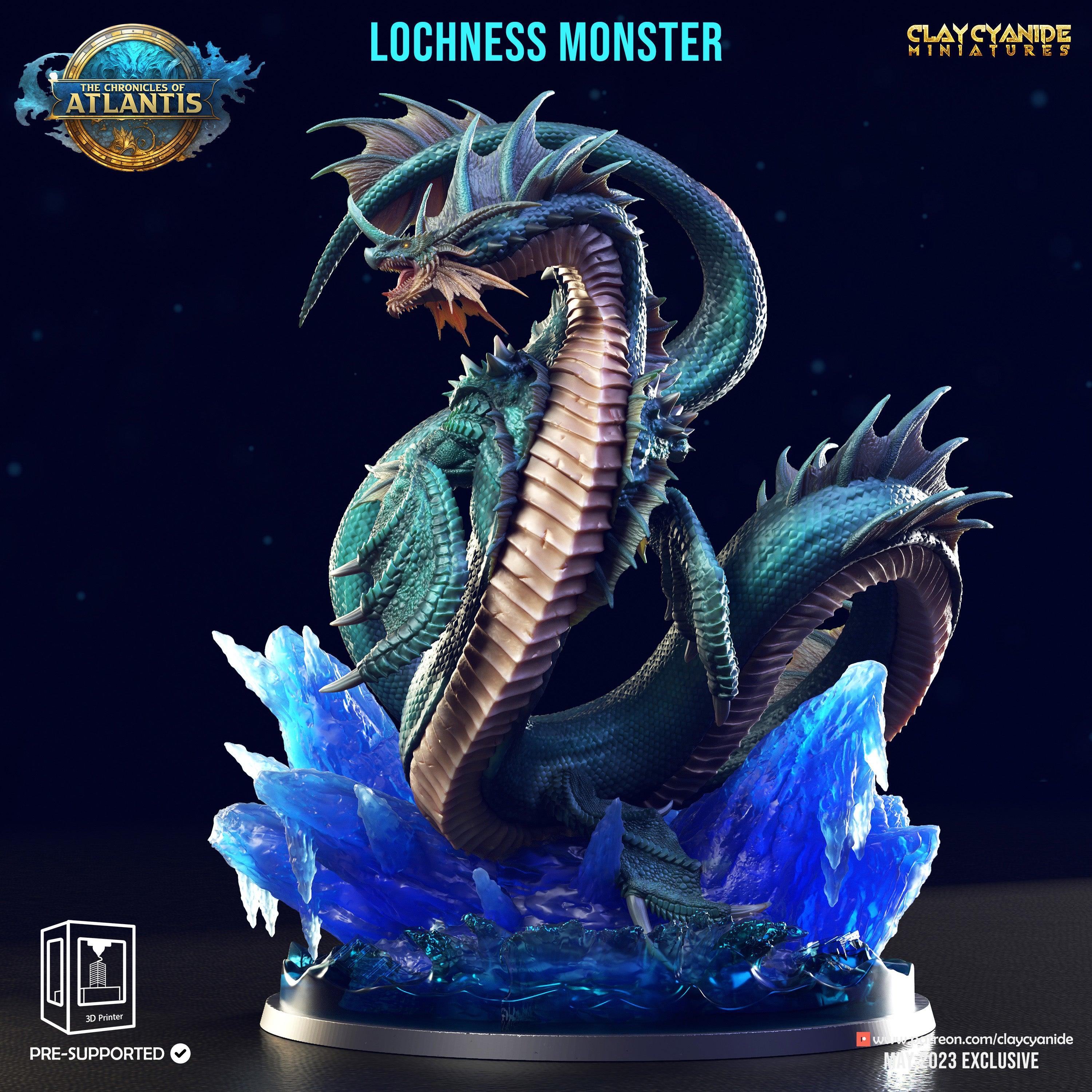 3D Printed Clay Cyanide Lochness Monster The Chronicles of Atlantis 28 32 mm D&D (Online Only)
