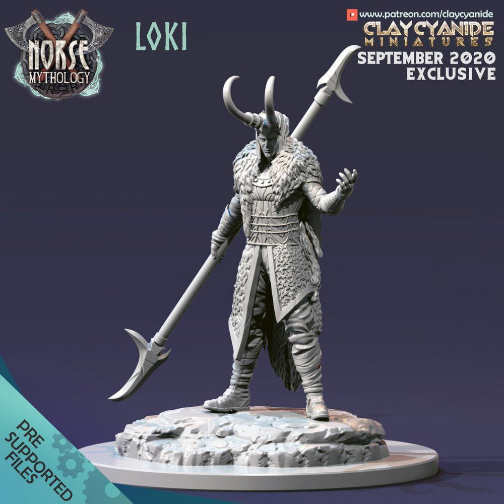 3D Printed Clay Cyanide Loki Norse Mythology 28 32 mm D&D (Online Only)