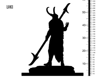 3D Printed Clay Cyanide Loki Norse Mythology 28 32 mm D&D (Online Only)