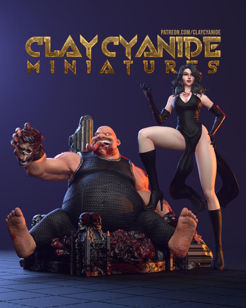 3D Printed Clay Cyanide Lust and Gluttony Deady Sins Ragnarok D&D (Online Only)