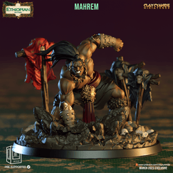 3D Printed Clay Cyanide Mahrem Ethiopian Mythos 28 32 mm D&D (Online Only)