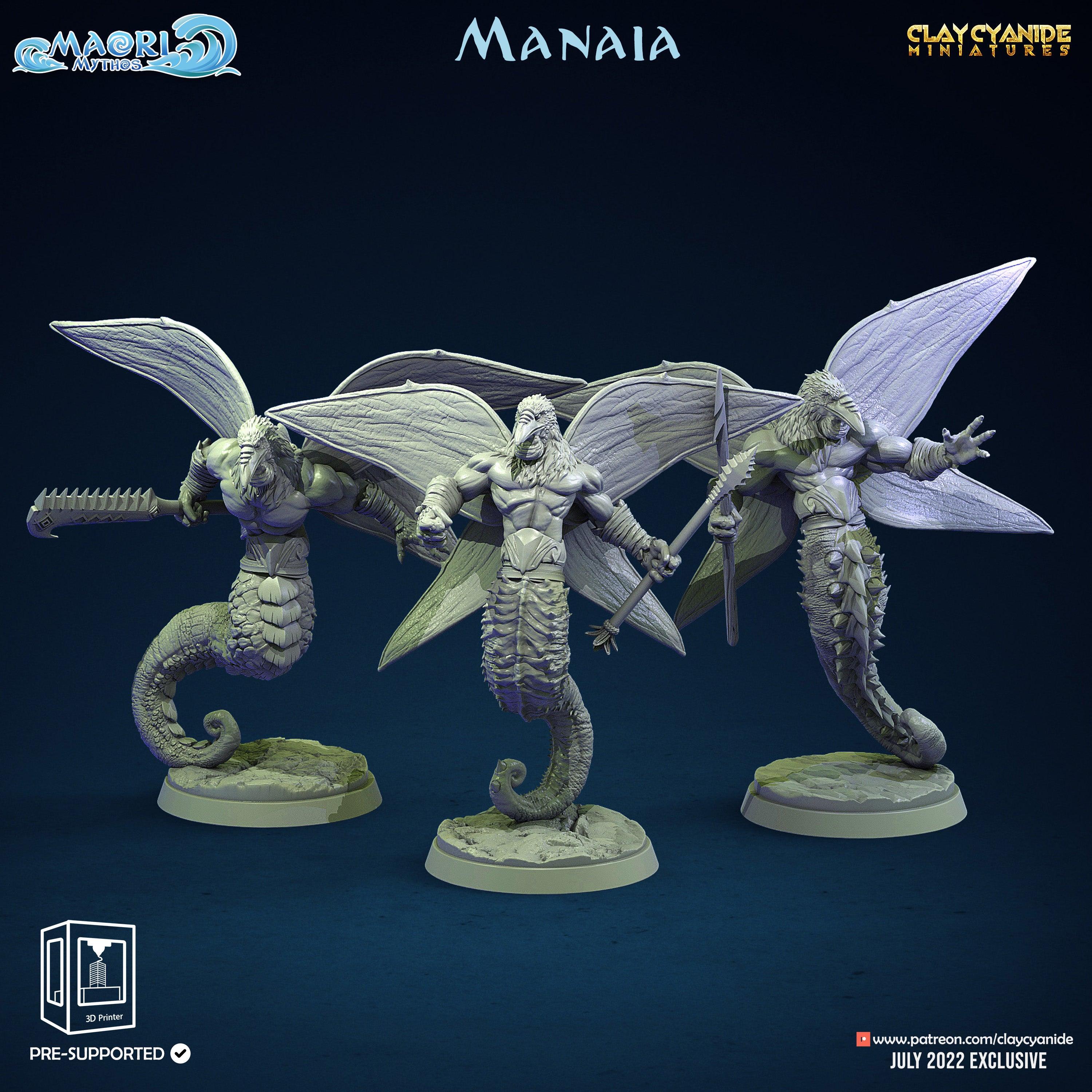 3D Printed Clay Cyanide Manaia Set Maori Mythos 28mm-32mm Ragnarok D&D (Online Only)