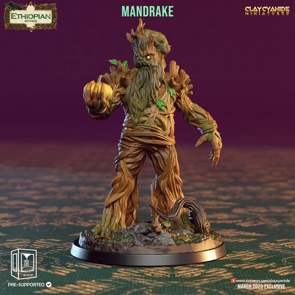 3D Printed Clay Cyanide Mandrakes Ethiopian Mythos 28 32 mm D&D (Online Only)