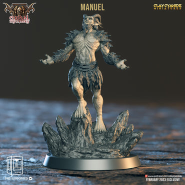 3D Printed Clay Cyanide Manuel Gaueko Euskal Mythology 28 32 mm D&D (Online Only)
