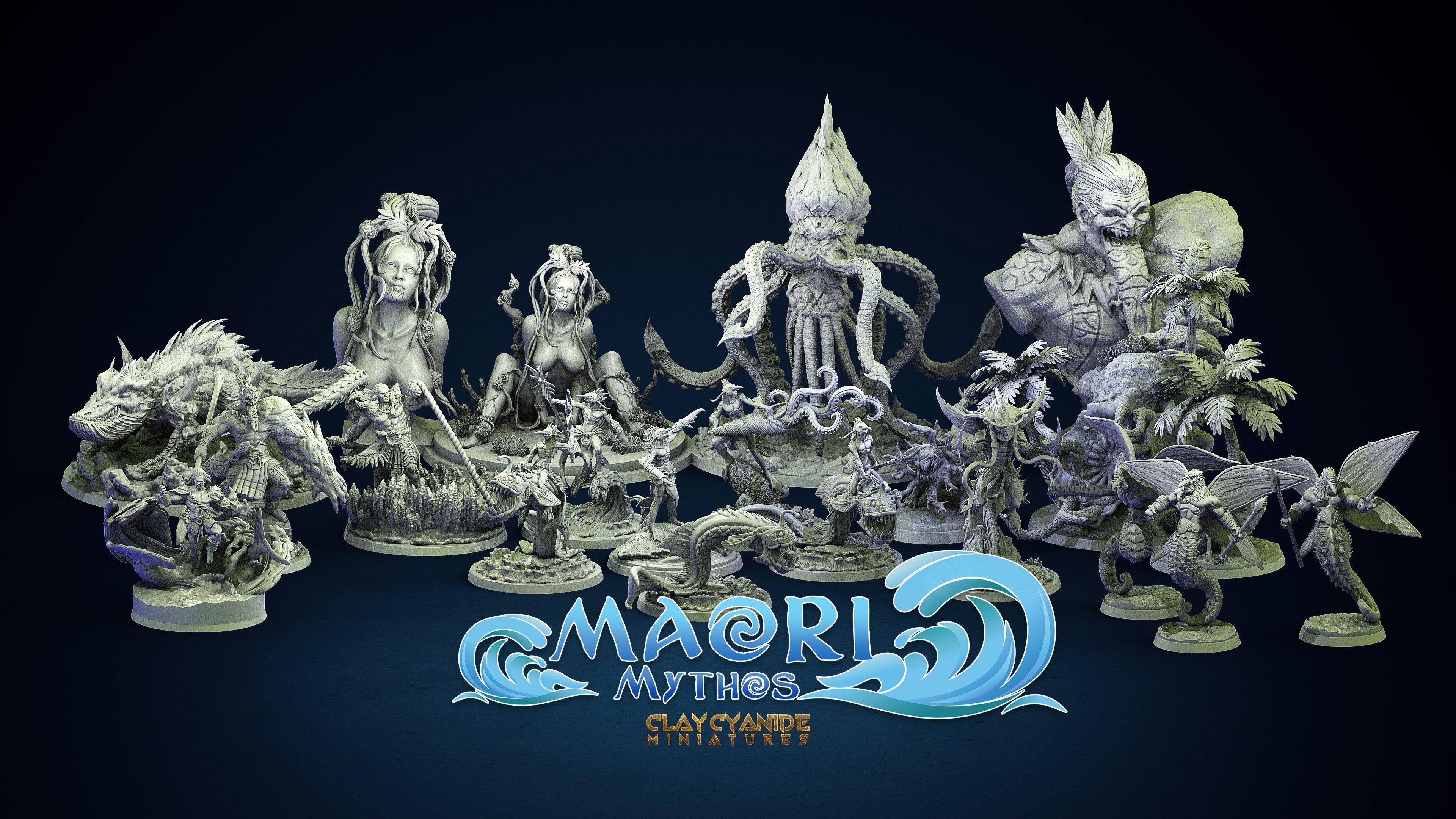 3D Printed Clay Cyanide Maori Mythos Set Ragnarok D&D (Online Only)