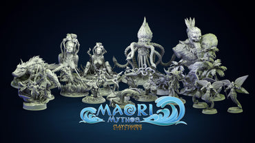 3D Printed Clay Cyanide Maori Mythos Set Ragnarok D&D (Online Only)