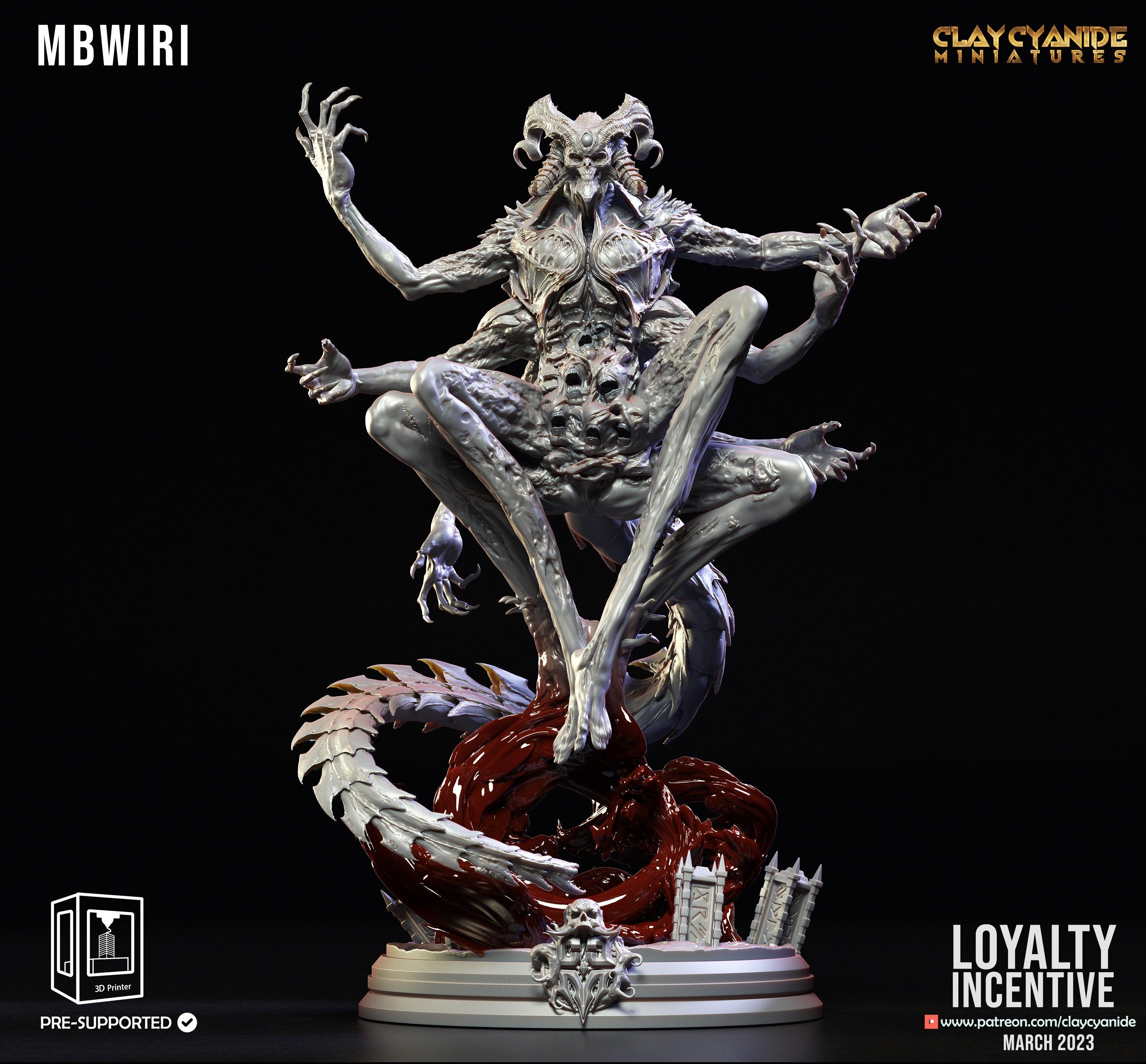 3D Printed Clay Cyanide Mbwiri 28 32 mm D&D (Online Only)