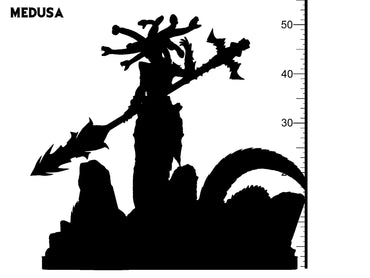 3D Printed Clay Cyanide Medusa Greek Mythology Part 2 28 32 mm D&D (Online Only)