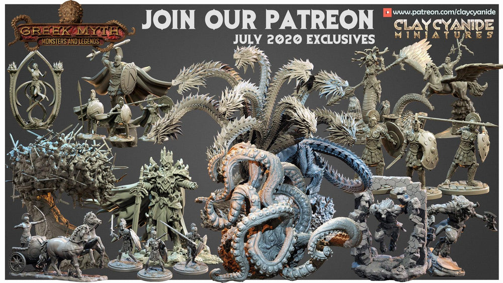 3D Printed Clay Cyanide Medusa Greek Mythology Part 2 28 32 mm D&D (Online Only)