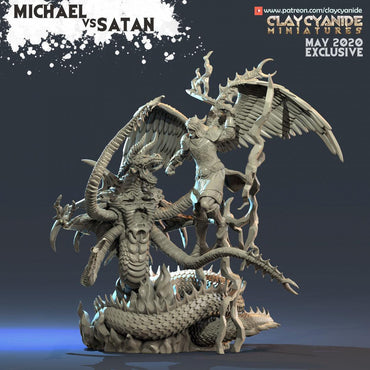 3D Printed Clay Cyanide Michael vs Satan Ragnarok D&D (Online Only)