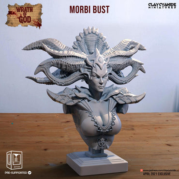 3D Printed Clay Cyanide Morbi Bust Wrath of Gods Ragnarok D&D (Online Only)