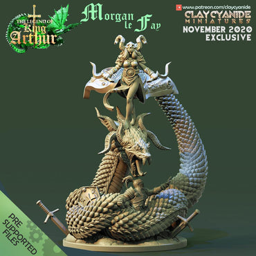 3D Printed Clay Cyanide Morgan Le Fay Legend of King Arthur Ragnarok D&D (Online Only)