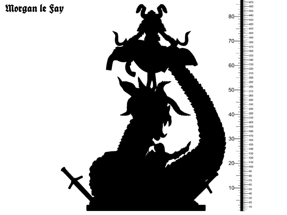 3D Printed Clay Cyanide Morgan Le Fay Legend of King Arthur Ragnarok D&D (Online Only)