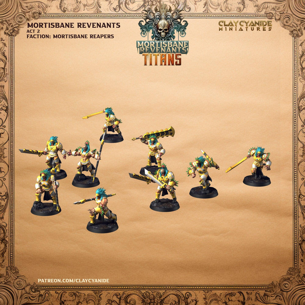 3D Printed Clay Cyanide Mortisbane Reaper Set Mortisbane Titans Set 28 32 mm D&D (Online Only)