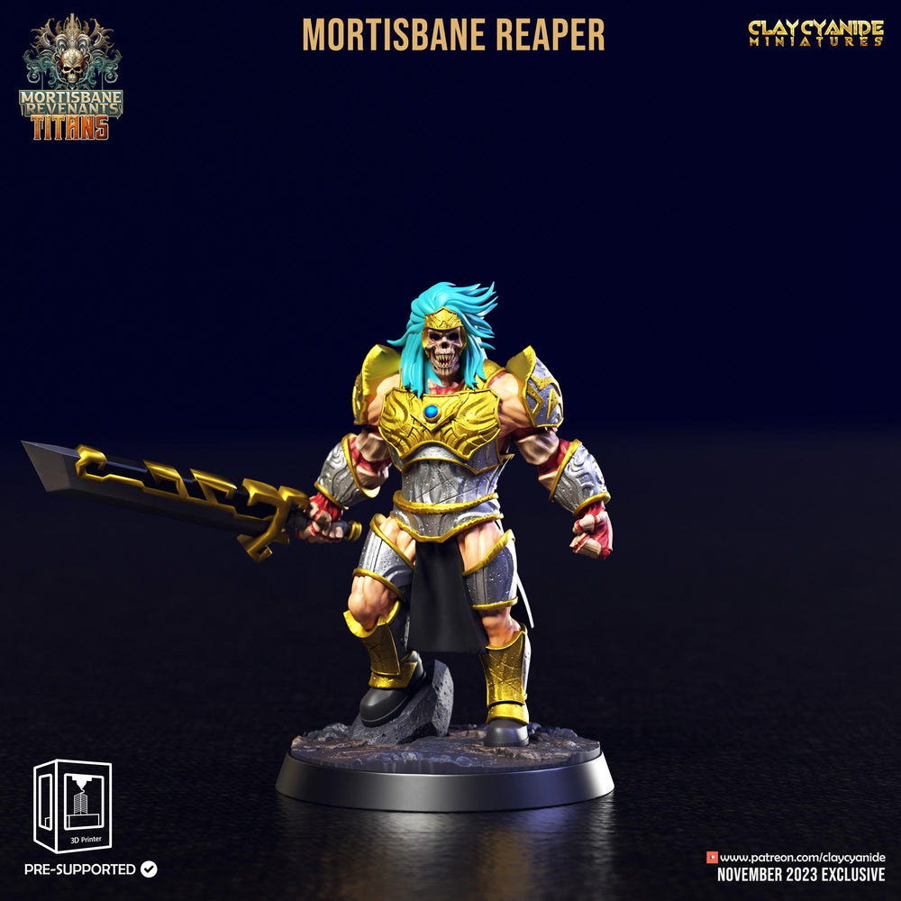 3D Printed Clay Cyanide Mortisbane Reaper Set Mortisbane Titans Set 28 32 mm D&D (Online Only)