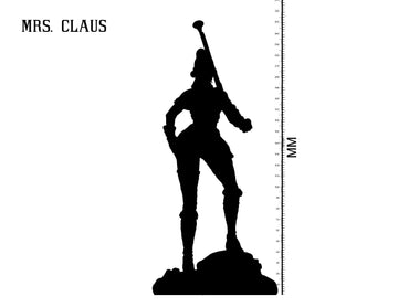 3D Printed Clay Cyanide Mrs. Claus The Dark Side of Christmas 28mm-32mm Ragnarok D&D (Online Only)