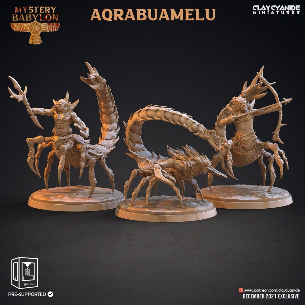 3D Printed Clay Cyanide Mystery Babylon - Aqrabuamelu 28mm 32mm D&D (Online Only)