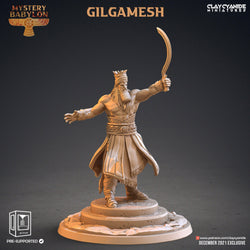 3D Printed Clay Cyanide Mystery Babylon - Gilgamesh 28mm 32mm D&D (Online Only)
