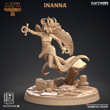 3D Printed Clay Cyanide Mystery Babylon - Inanna 28mm 32mm D&D (Online Only)