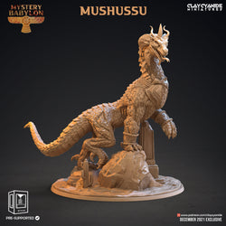 3D Printed Clay Cyanide Mystery Babylon - Mushussu 28mm 32mm D&D (Online Only)