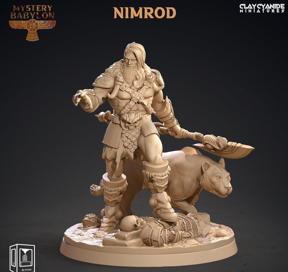 3D Printed Clay Cyanide Mystery Babylon - Nimrod 28mm 32mm D&D (Online Only)