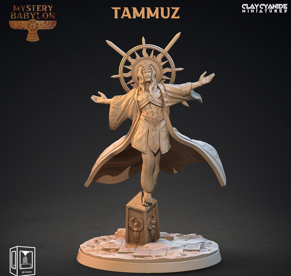 3D Printed Clay Cyanide Mystery Babylon - Tammuz God of Agriculture 28mm 32mm D&D (Online Only)