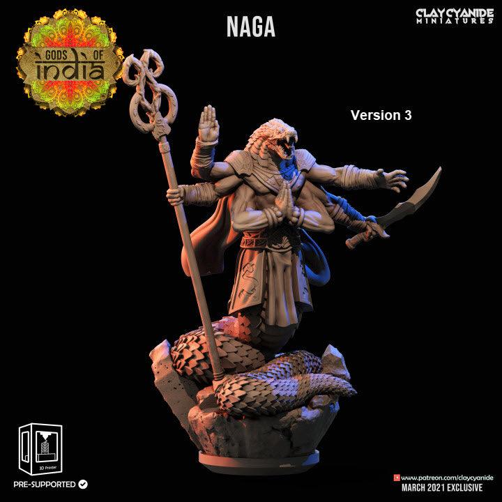 3D Printed Clay Cyanide Naga Warriors Gods of India Ragnarok D&D (Online Only)