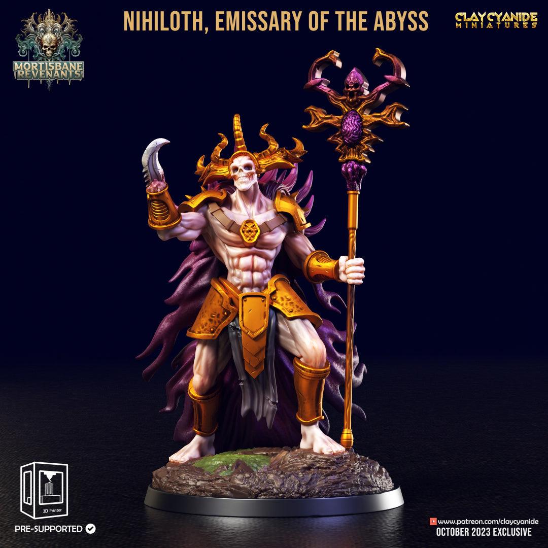 3D Printed Clay Cyanide Nihiloth Emissary of the Abyss Mortisbane Revenants 28 32 mm D&D (Online Only)