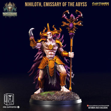 3D Printed Clay Cyanide Nihiloth Emissary of the Abyss Mortisbane Revenants 28 32 mm D&D (Online Only)