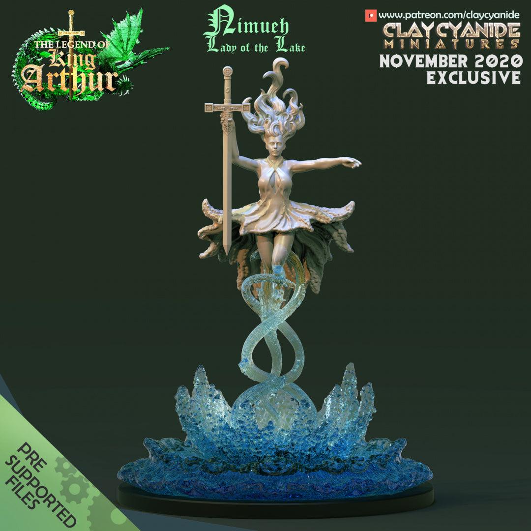 3D Printed Clay Cyanide Nimueh, Lady of the Lake The Legend of King Arthur Ragnarok D&D (Online Only)