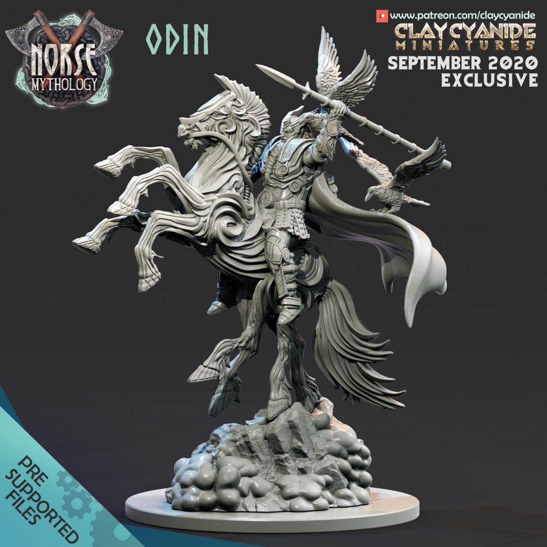 3D Printed Clay Cyanide Odin Norse Mythology 28 32 mm D&D (Online Only)
